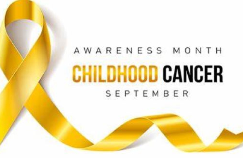 Mims Davies MP brings awareness to Childhood Cancer Awareness Month