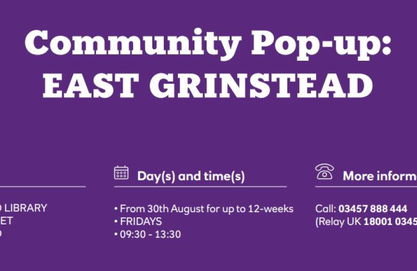 Mims Davies MP shares East Grinstead NatWest Community Pop-up