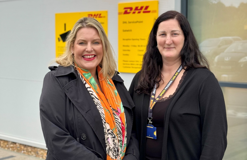 Mims Davies MP joins DHL Express opening their new Gatwick service centre