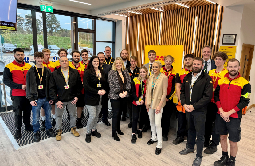 Mims Davies MP joins DHL Express opening their new Gatwick service centre