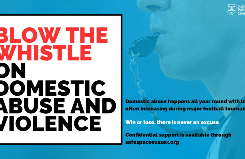 Mims Davies supports PCC Katy Bourne OBE on Blowing the whistle on domestic abuse