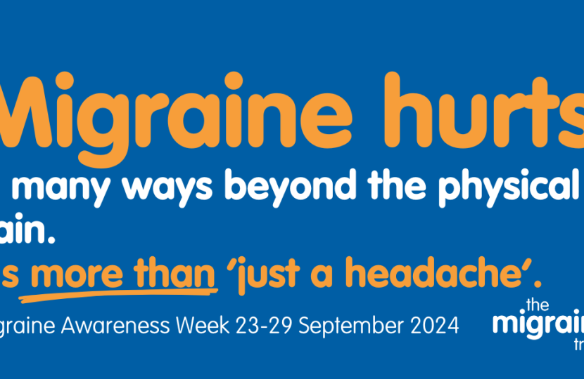 Mims Davies MP supports better care for those living with migraine for Migraine Awareness Week