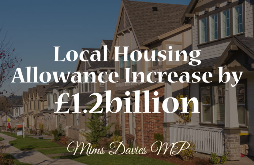 Local Housing Allowance Increase by £1.2billion