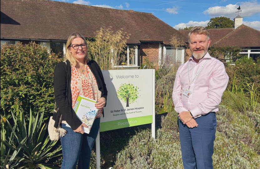 On the 6th Day of Christmas Mims Davies MP shares St Peter & St James Hospice Christmas Tree Collection