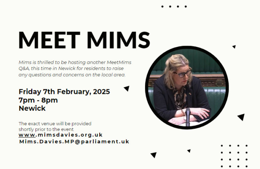 Mims Davies MP organises Newick MeetMims event