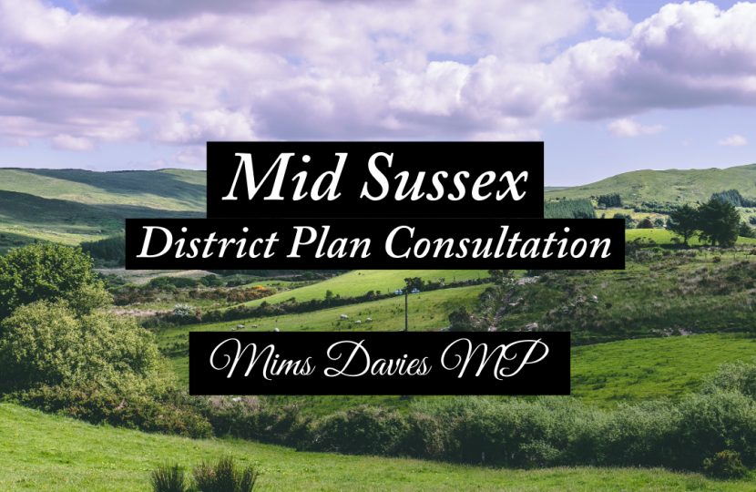 Mims Davies MP Shares Mid Sussex District Plan Consultation