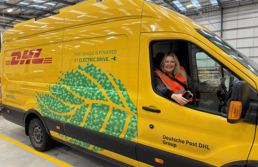 Mims Davies MP joins DHL Express opening their new Gatwick service centre