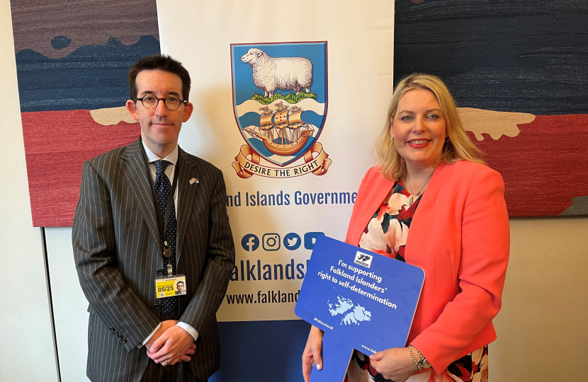 Mims Davies MP supports Falkland Islanders’ right to self-determination