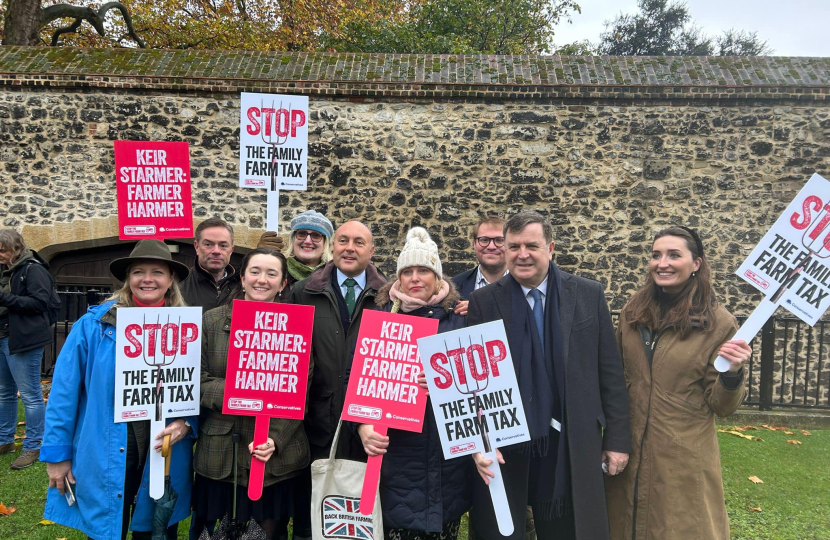 Mims Davies MP marches with farmers and colleagues against Labour's Budget of Broken Promises