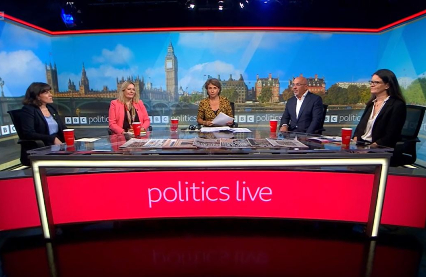 Mims Davies MP on BBC Politics Live