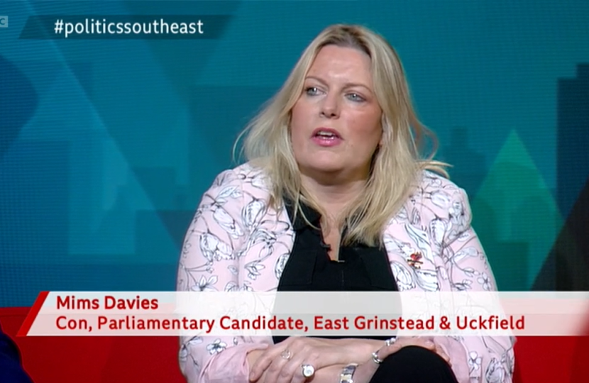 Mims Davies on BBC Politics South East