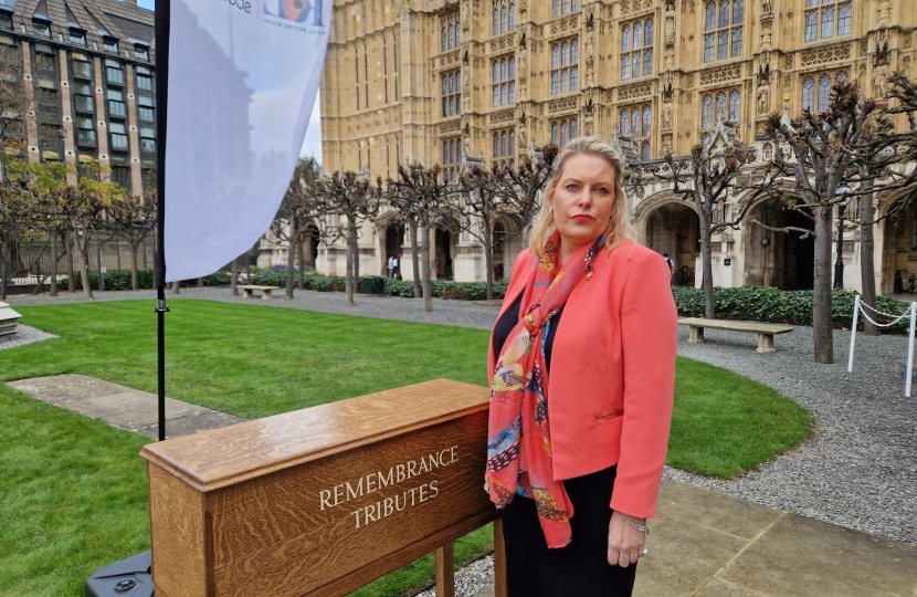 Mims Davies MP honoured to lay Remembrance Cross in Royal British Legion Constituency Garden of Remembrance in Parliament