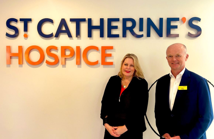 Mims Davies MP joined St Catherine's Hospice