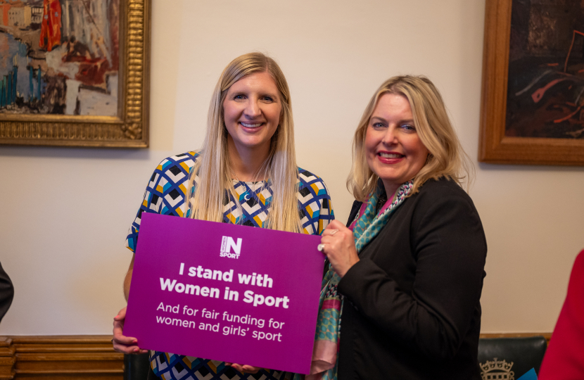 Mims Davies MP celebrates Women In Sports 40th Birthday in Parliament