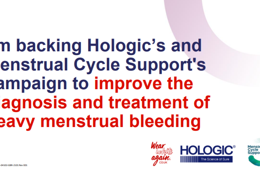 Mims Davies MP lends support to Women’s Health company Hologic and Menstrual Cycle Support’s campaign improving awareness and treatment of heavy menstrual bleeding