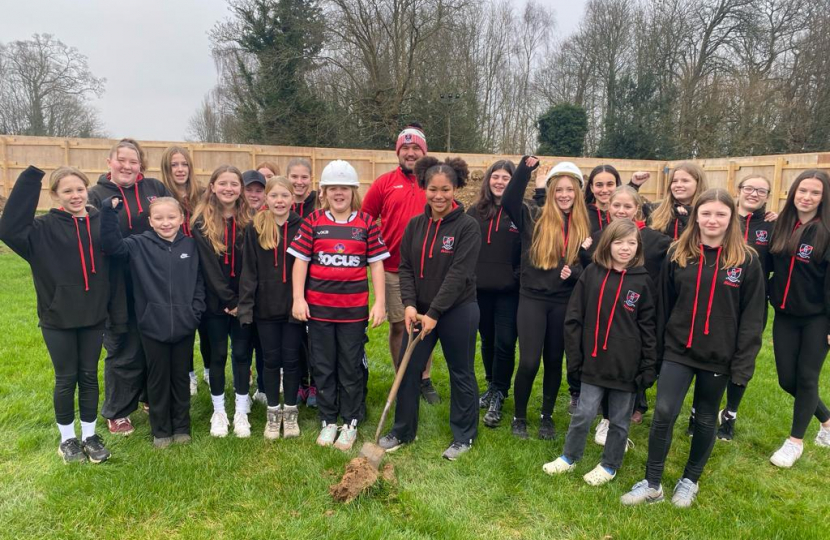 Mims Davies MP is thrilled the Haywards Heath Rugby Football Club is breaking ground on fundraising for their clubhouse.