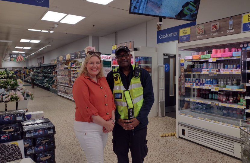 Mims Davies MP in Tesco Uckfield for Supermarket Surgery