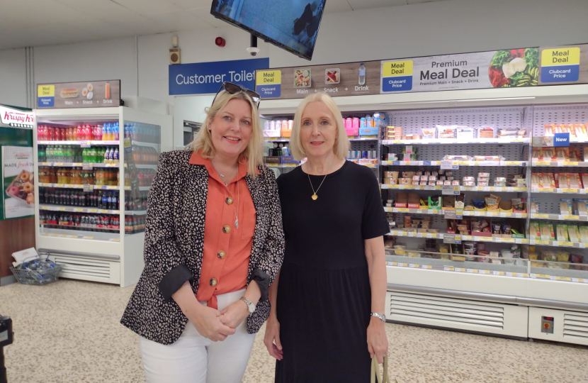 Mims Davies MP in Tesco Uckfield for Supermarket Surgery