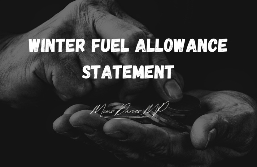 Mims Davies MP Statement on Winter Fuel Allowance Update