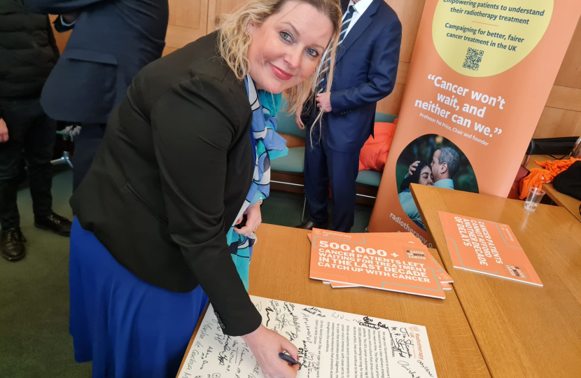 Mims Davies MP marks World Cancer Day in Parliament