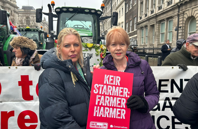 Mims Davies MP joins Farmers at Parliament Square