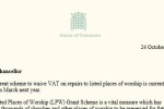 Mims Davies MP signs letter to Chancellor calling not to end VAT relief on Listed Places of Worship in March