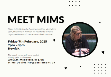 Mims Davies MP organises Newick MeetMims event