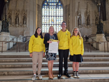 Mims Davies MP joins with The Duke of Edinburgh's Award Youth Ambassadors in Westminster Hall