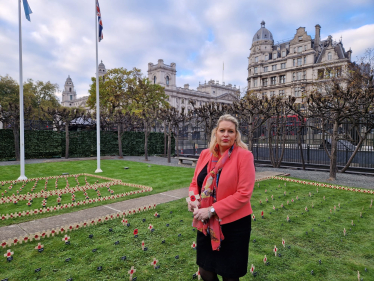 Mims Davies MP honoured to lay Remembrance Cross in Royal British Legion Constituency Garden of Remembrance in Parliament