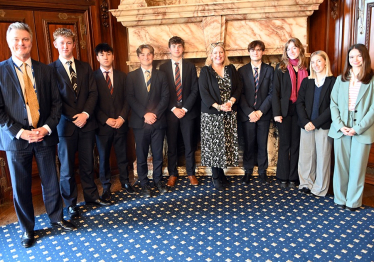 Mims Davies MP speaks with A Level Politics Students at Worth School