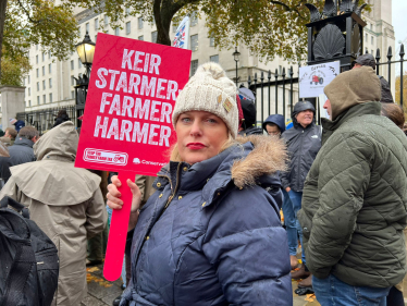 Mims Davies MP marches with farmers and colleagues against Labour's Budget of Broken Promises