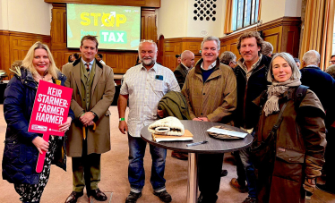 Mims Davies MP speaks with local farmers on Labour introducing inheritance tax